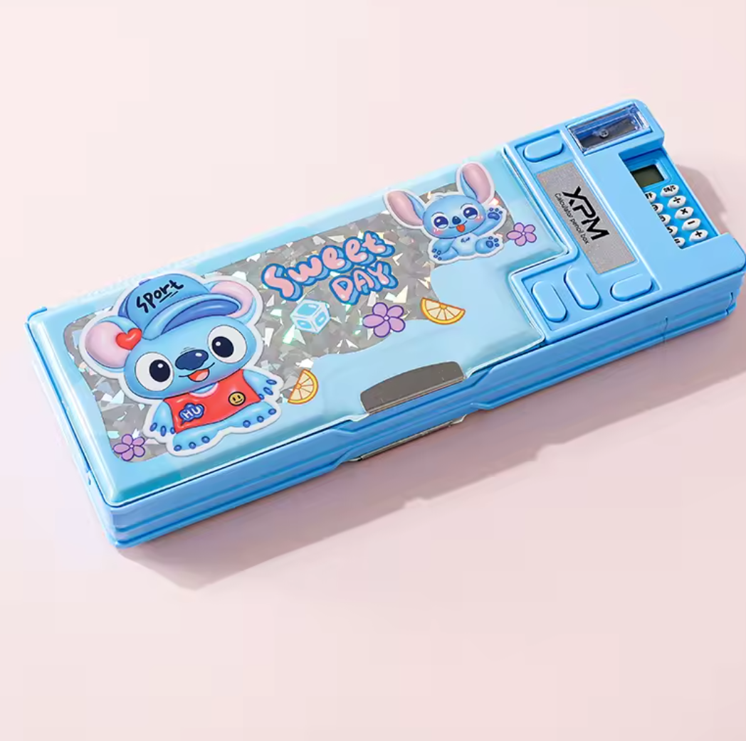 Double layered magnetic Pencil Box with calculator – JPA Creations